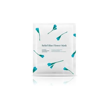 HYGGEE - Relief Blue Flower Mask, 35ml - łagodząca maska w płachcie